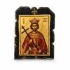 Βυζαντινή Εικόνα Αγίου Κωνσταντίνου Χειροποίητη σε Ξύλο με Χρυσό Φόντο