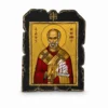 Βυζαντινή Εικόνα Αγίου Νικολάου με Καράβι Χειροποίητη σε Ξύλο