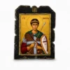 Χειροποίητη Βυζαντινή Εικόνα Αγίου Δημητρίου σε Καμβά