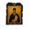 Χειροποίητη Εικόνα Άγιος Σάββας ο εν Καλύμνω – Τεχνητή Παλαίωση σε Καμβά Υψηλής Ποιότητας