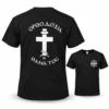 Ανδρική Μπλούζα T-Shirt «Ορθοδοξία ή Θάνατος» – Μαύρη με Σταυρό